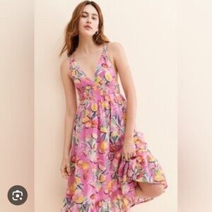 Scotch & Soda Pink Floral Lemon Print Sundress